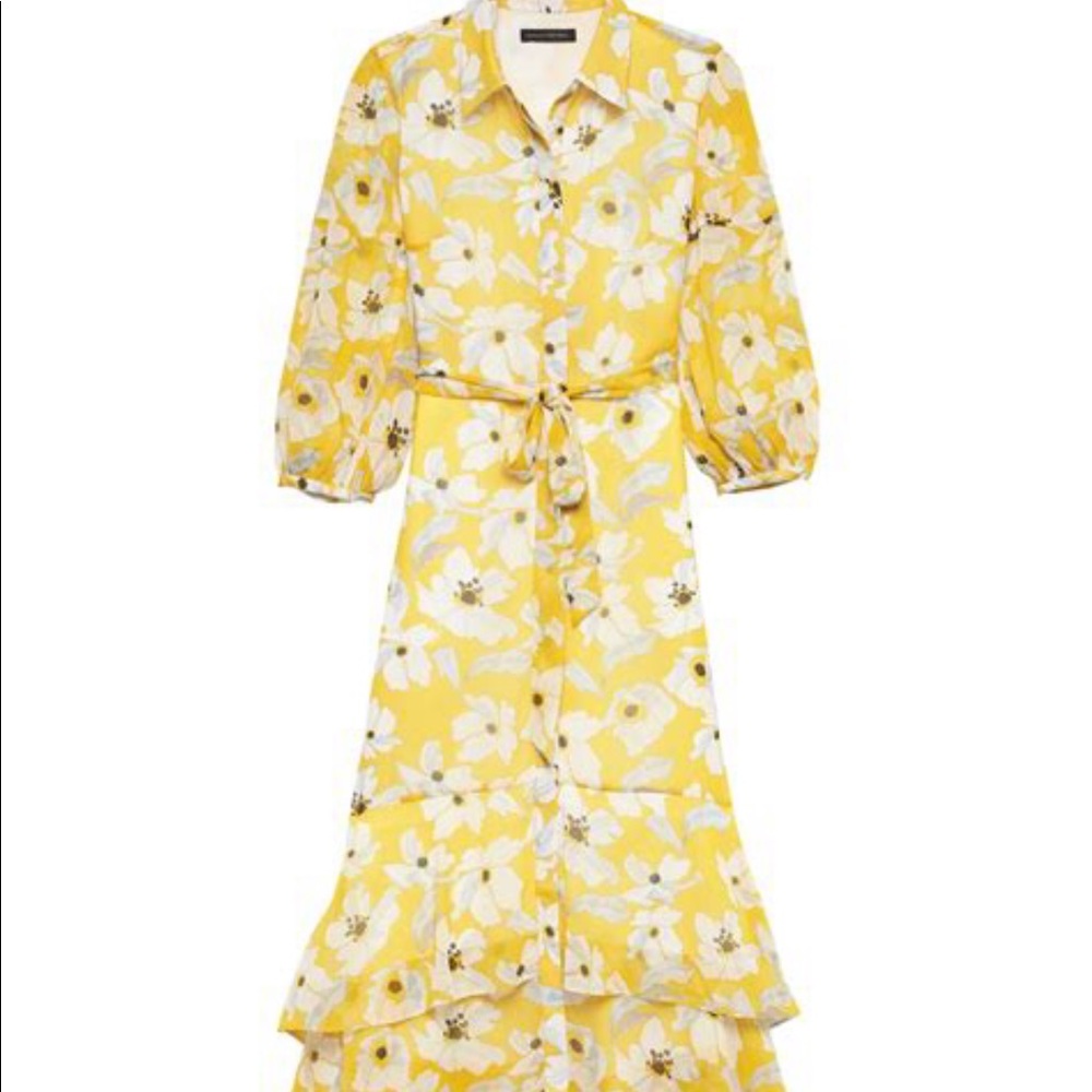 Yellow floral maxi dress